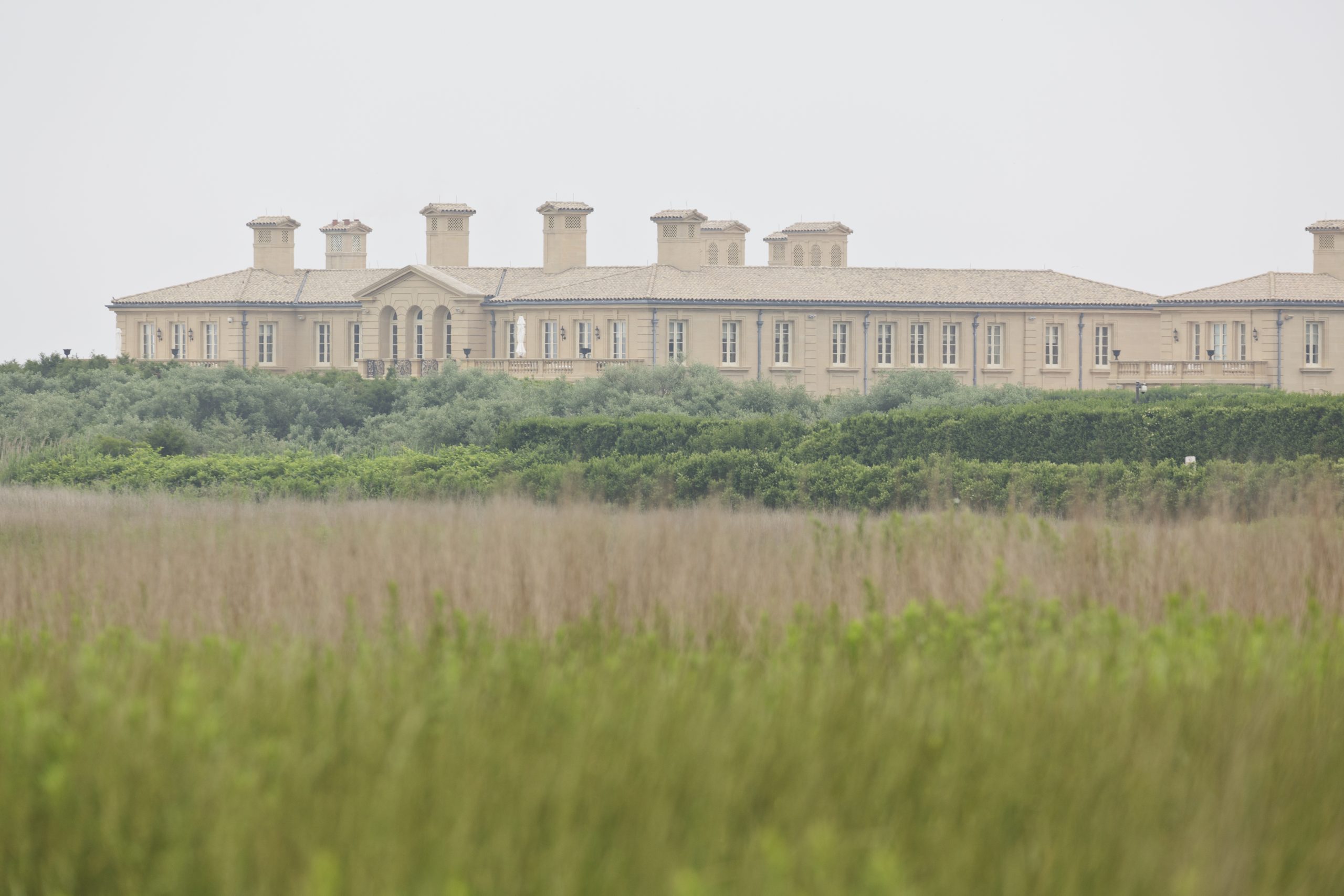 A sprawling estate that sits on 63 acres in the Hamptons