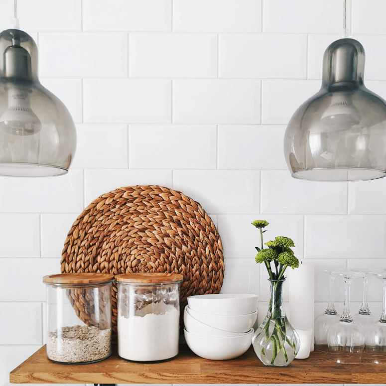 Tinted kitchen pendant lights