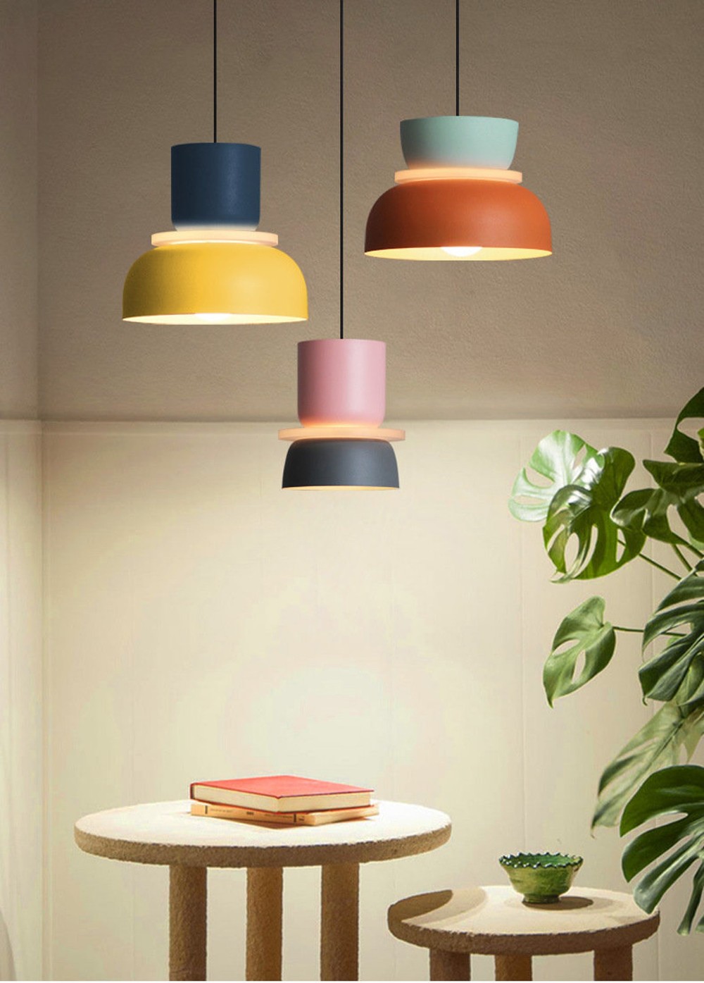 Rainbow pendant lights