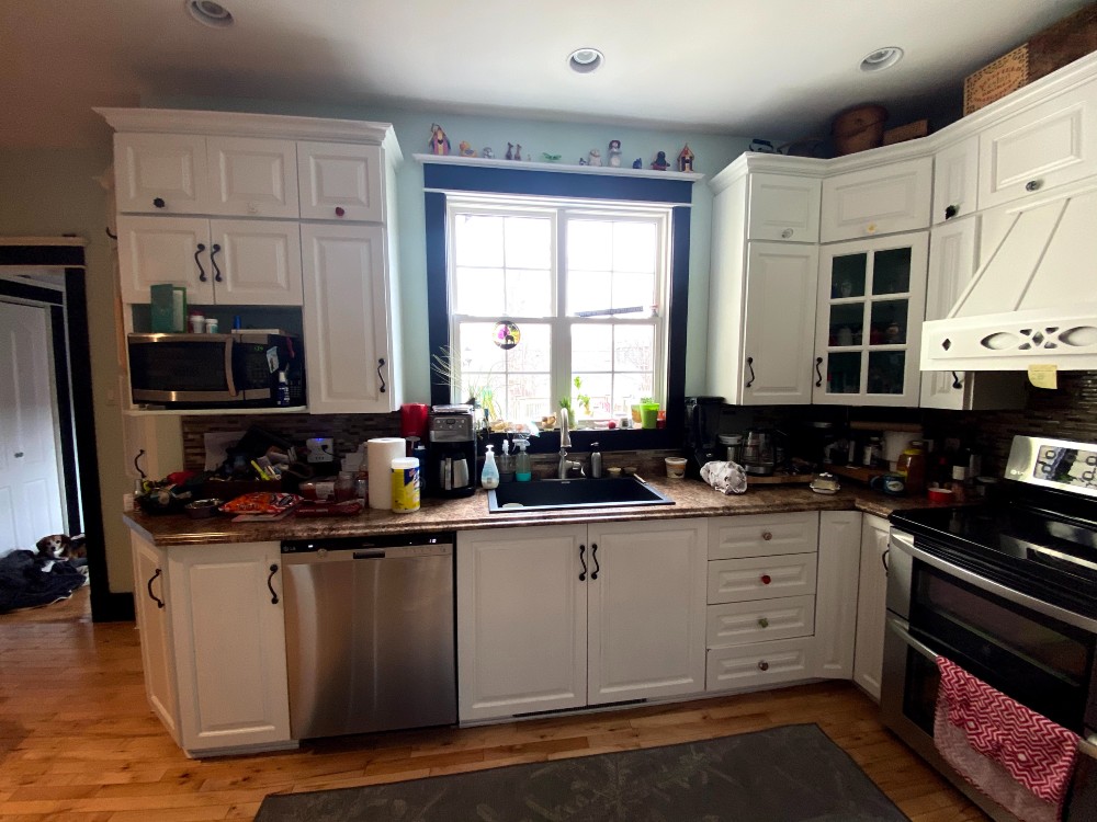 Old white kitchen before makeover