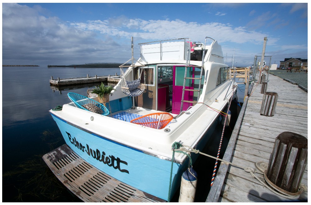 Renovated boat in Petty Harbour, Newfoundland