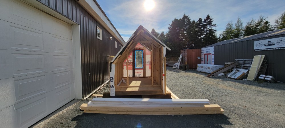 Frame of a playhouse for the make a wish foundation