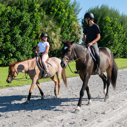 The Baeumlers get back into a routine with horse riding