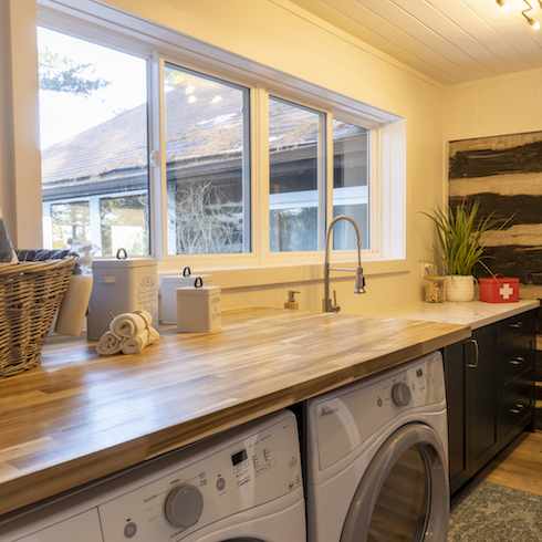 Laundry Room under a window