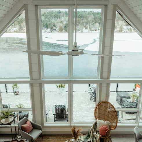 Floor to ceiling cottage windows