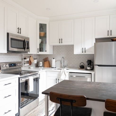 White kitchen with fresh coat of paint