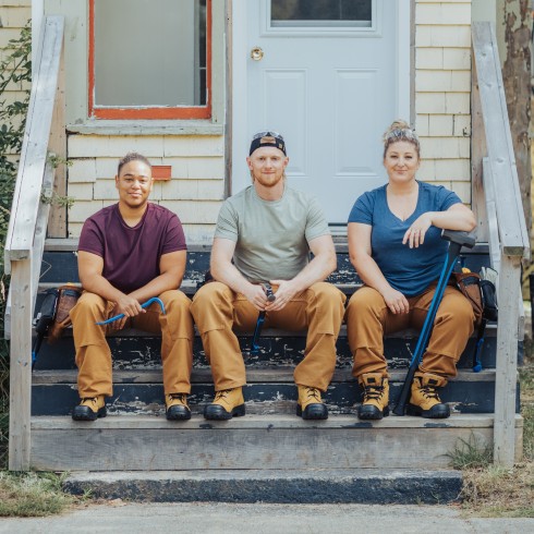 Dan, Melissa, and Jaymin, Mandy's three apprentices