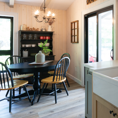 Small dining room space