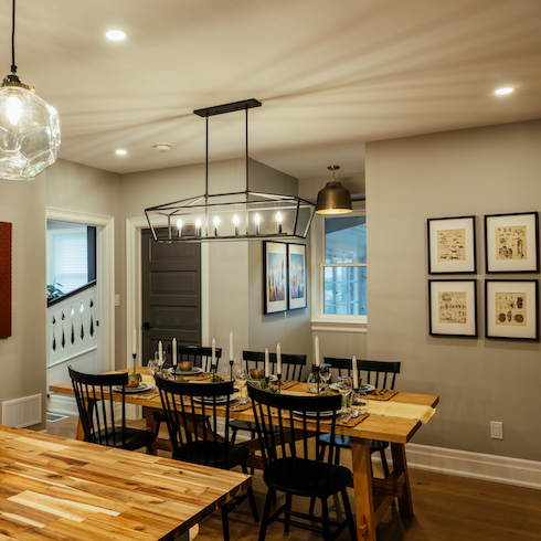 Farmhouse dining table and chairs