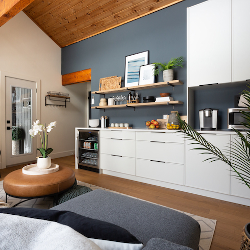 Bunkie in cottage with partial kitchen