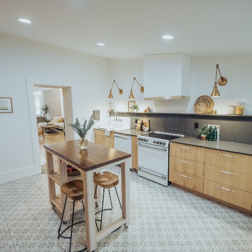 Kitchen with Handmade Island