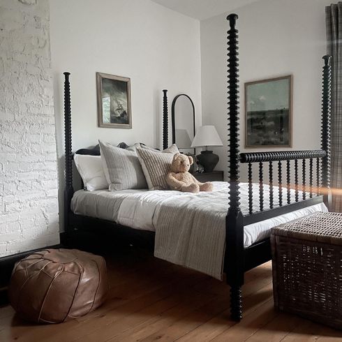 Serene kids' bedroom in muted tones