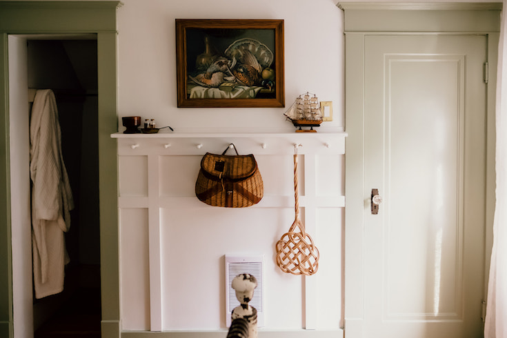 Guest room with antique flourishes