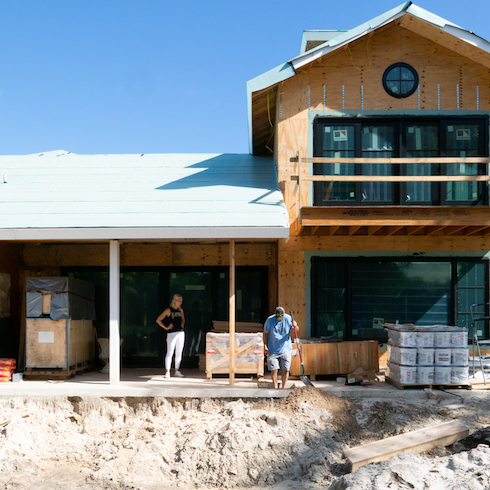 The Baeumler Florida home under construction