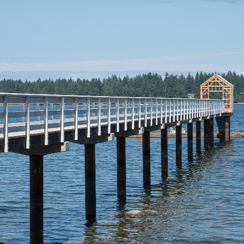 The long pier boardwalk