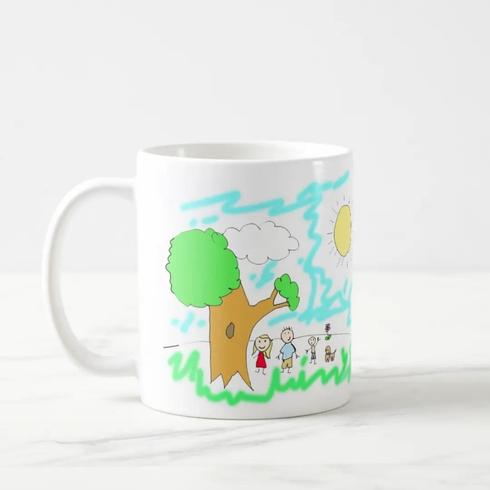 Mug with kids artwork