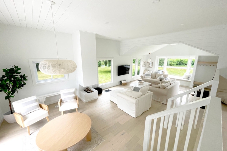 Canada House all white living room