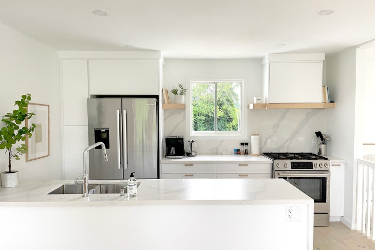 All white kitchen Canada House 