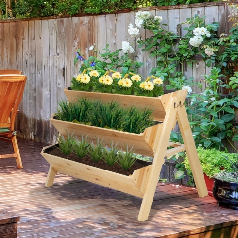 Outdoor wooden garden