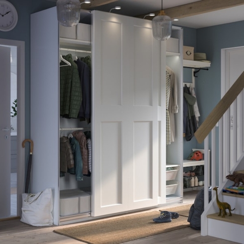 White wardrobe in a hallway