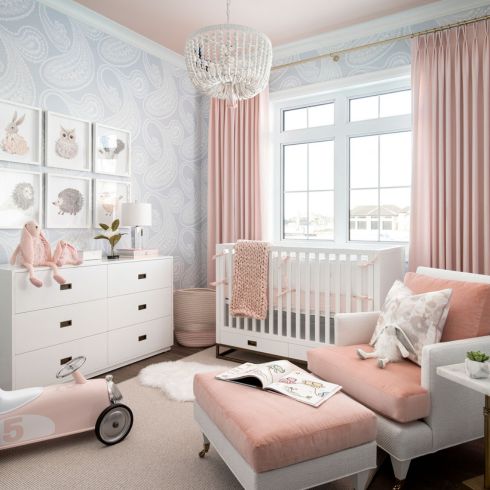 Adorable pink girl's nursery