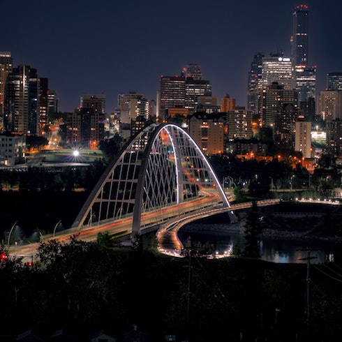 Edmonton at night