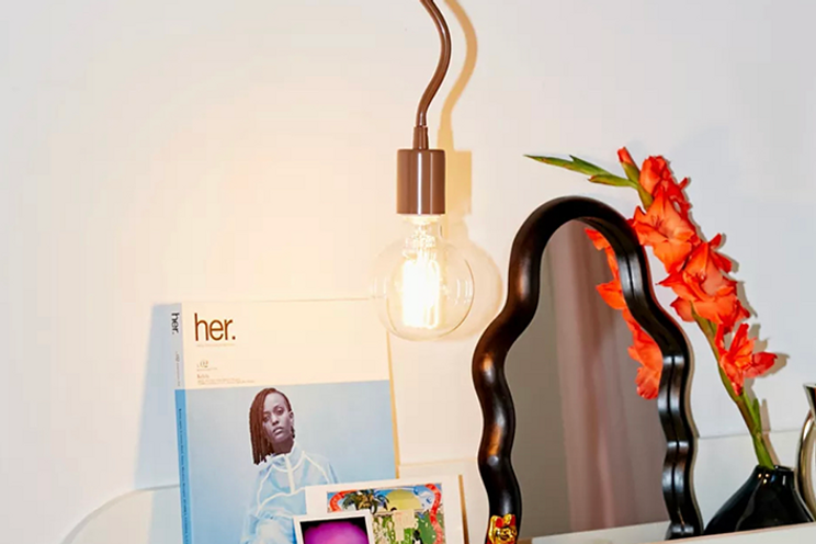 wavy, bendable pendant light from Urban Outfitters