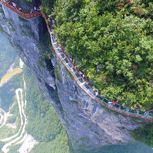 Skybridge at Tianmenshan Mountain