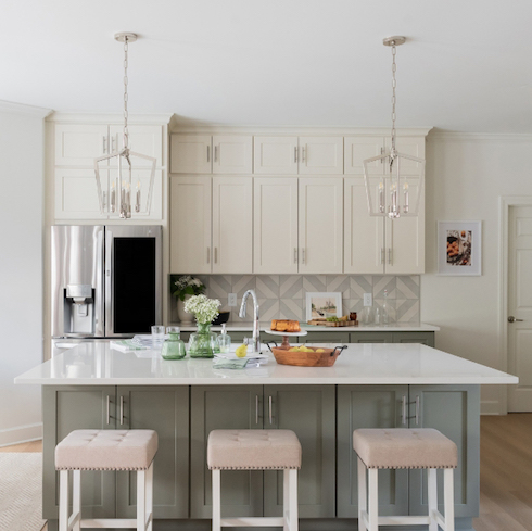 Romantic kitchen with extra cabinets