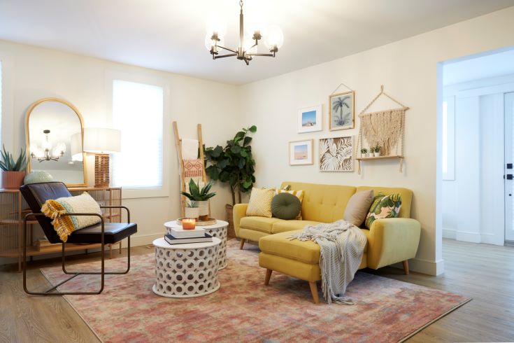 stylish beachy living space 
