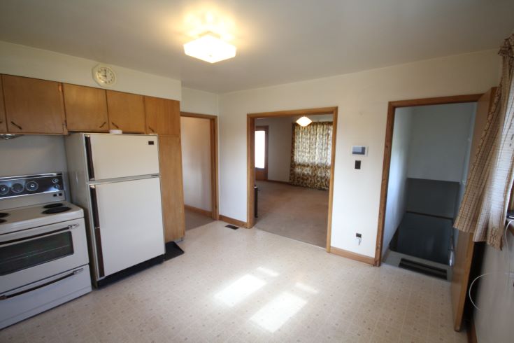 Dated and bland kitchen