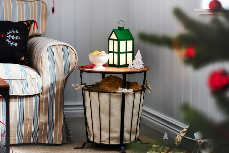 IKEA green lamp in the shape of a house