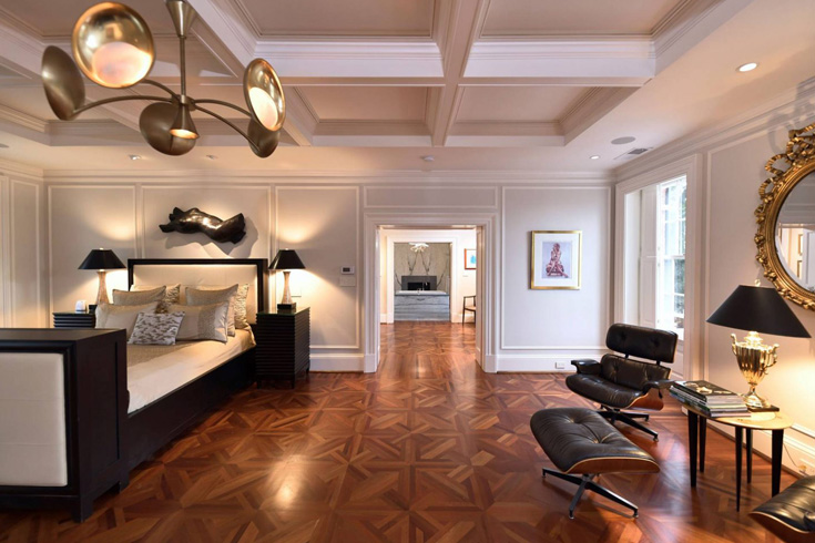 The primary bedroom in Jackie Kennedy's former Georgetown house