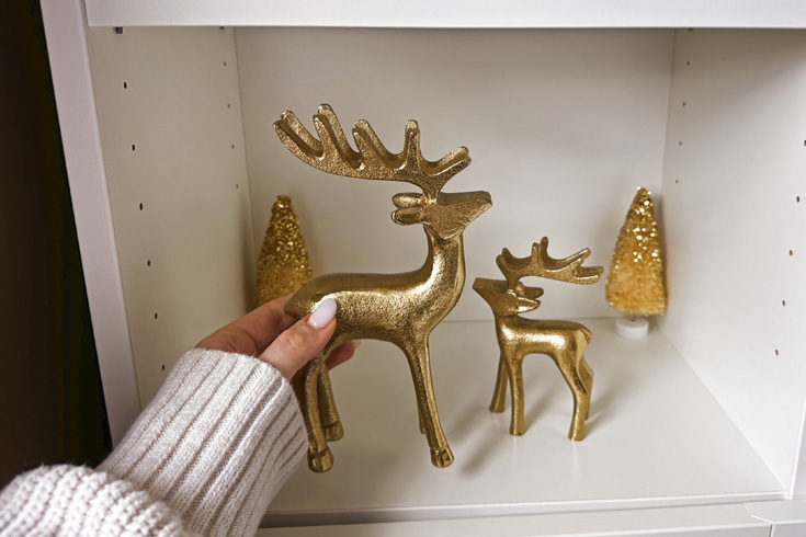 Minimalist holiday Christmas decor for the bedroom