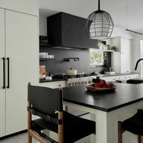 Black and white kitchen