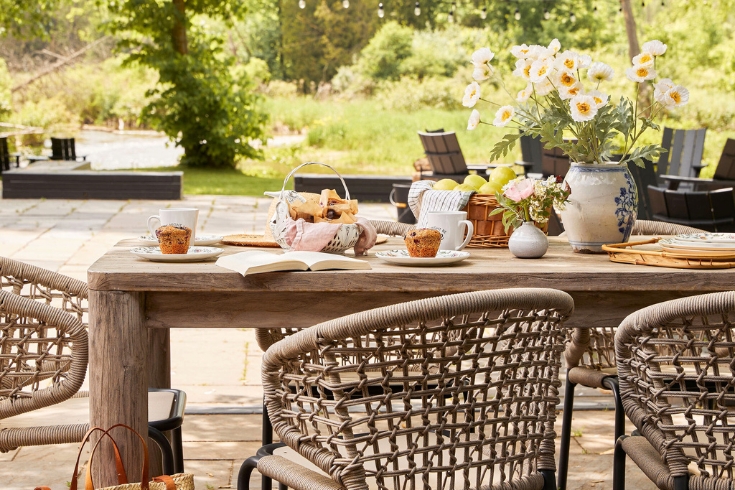 The outdoor space at the June Motel in Beaver Valley, Ontario