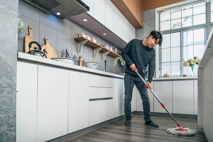 Mopping the Kitchen Floor
