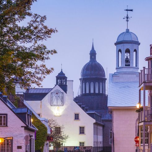 Shot of picturesque buildings in Trois-Rivieres, Quebec