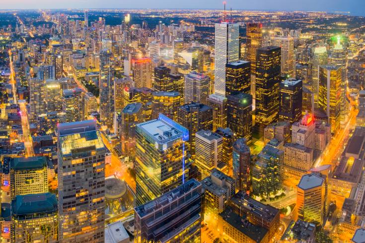 Toronto skyline at night
