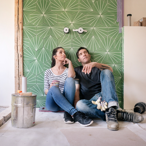 Couple renovating