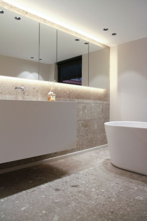 All-greige bathroom