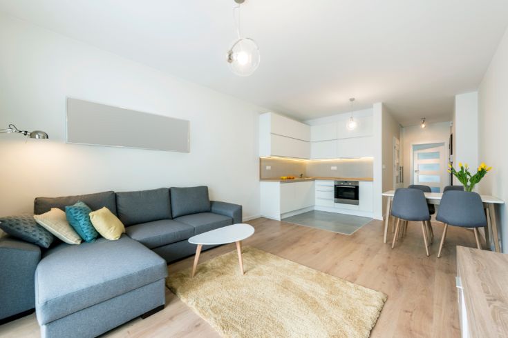Modern one bedroom apartment layout