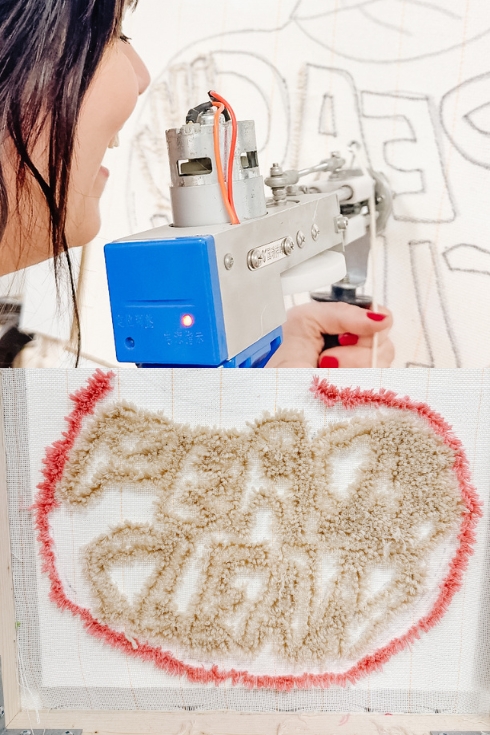 How to DIY a peach bath mat at home