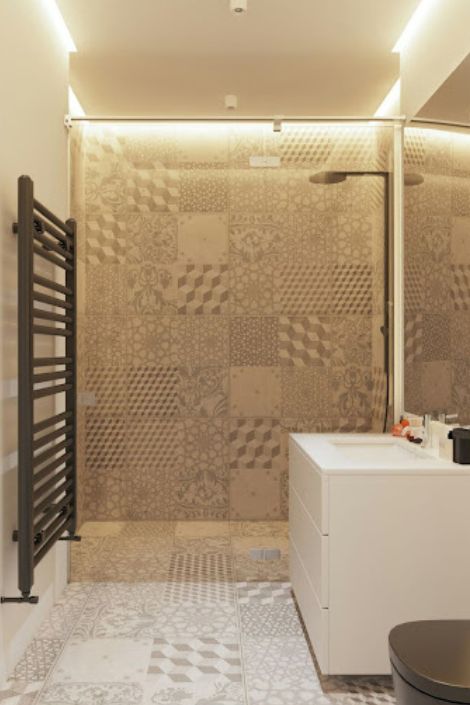 Shower tile wall