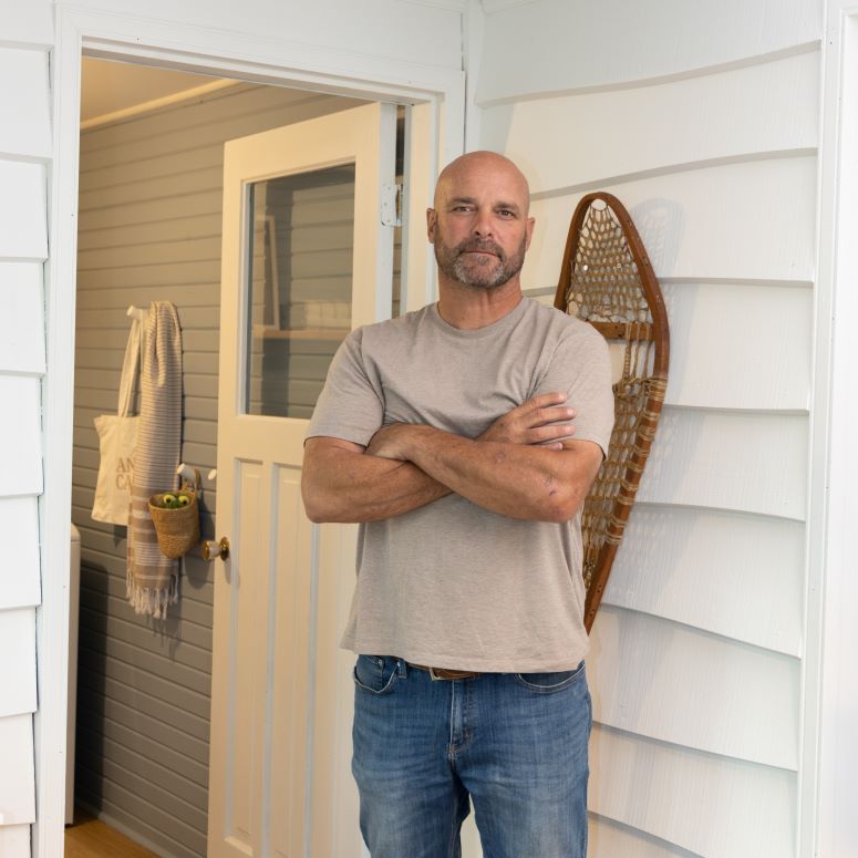 Bryan Baeumler in the Eagle lake cabin