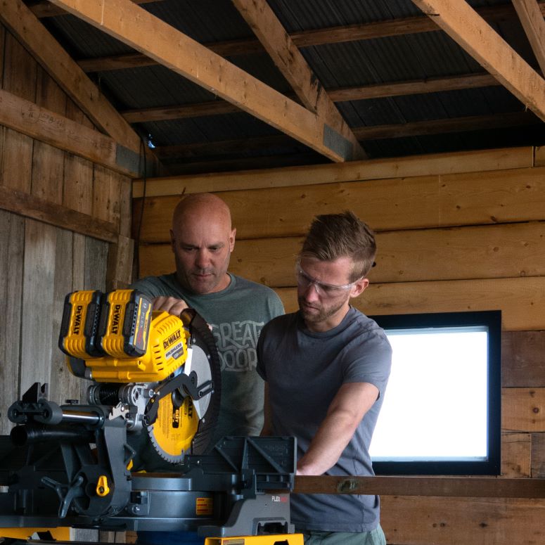 Bryan Baeumler with a saw in Bryan's All In