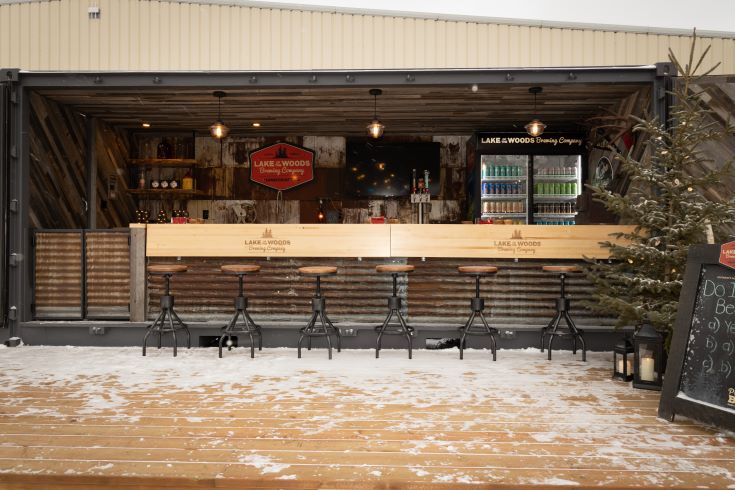The finished bar at Brewer's Village
