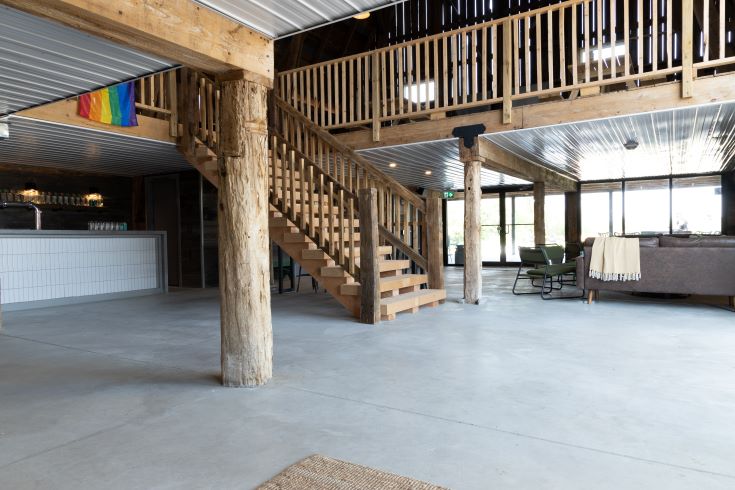 Entryway of a chic century farm
