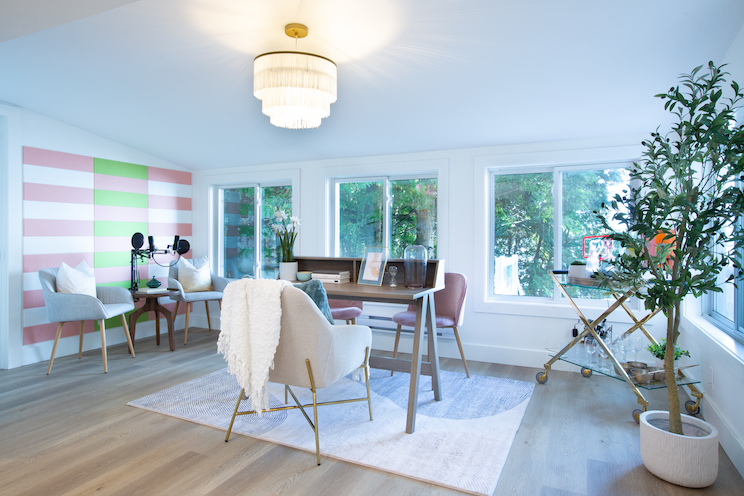 Open concept creators space overlooking the lake