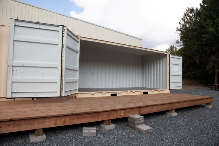 The empty shipping container that will become the Brewer's Village bar